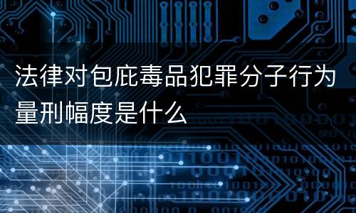 法律对包庇毒品犯罪分子行为量刑幅度是什么