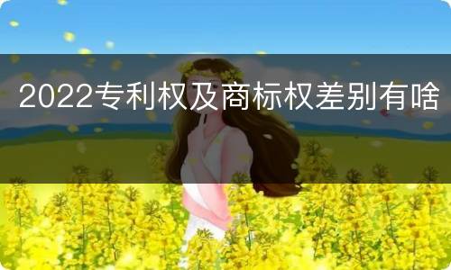 2022专利权及商标权差别有啥