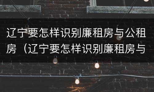 辽宁要怎样识别廉租房与公租房（辽宁要怎样识别廉租房与公租房的区别）