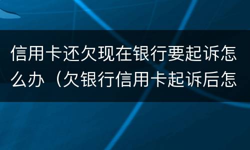 信用卡还欠现在银行要起诉怎么办（欠银行信用卡起诉后怎么处理）