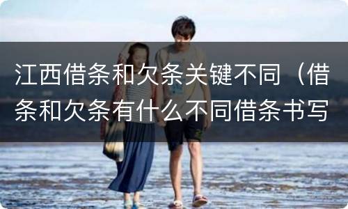 江西借条和欠条关键不同（借条和欠条有什么不同借条书写）