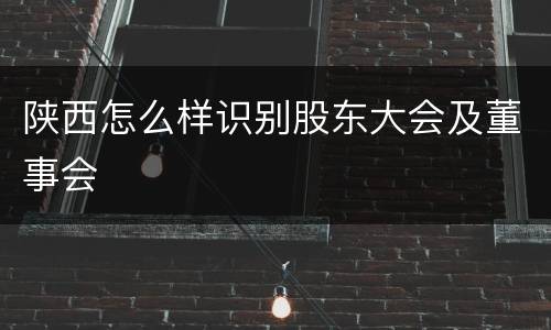 陕西怎么样识别股东大会及董事会