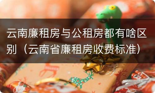 云南廉租房与公租房都有啥区别（云南省廉租房收费标准）