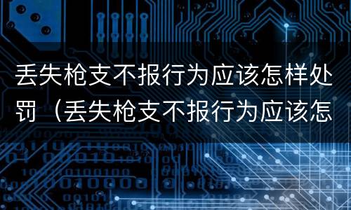 丢失枪支不报行为应该怎样处罚（丢失枪支不报行为应该怎样处罚呢）