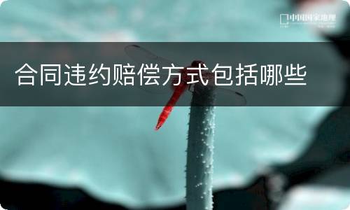 合同违约赔偿方式包括哪些