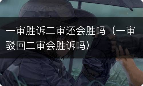 一审胜诉二审还会胜吗（一审驳回二审会胜诉吗）