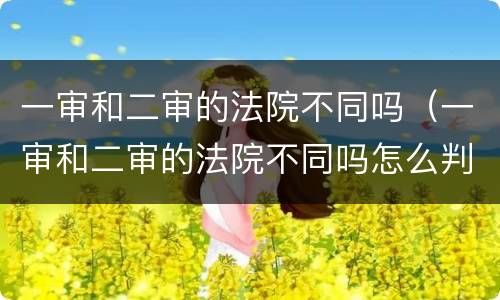 一审和二审的法院不同吗（一审和二审的法院不同吗怎么判）