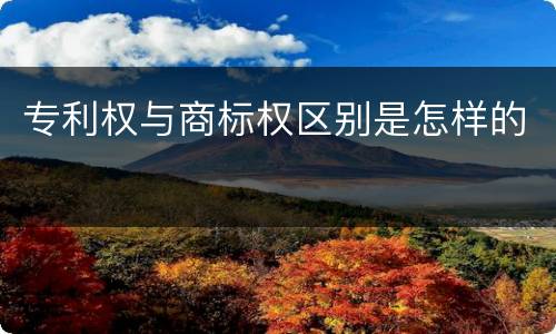专利权与商标权区别是怎样的