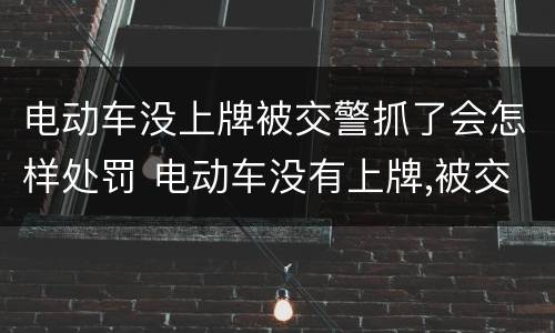电动车没上牌被交警抓了会怎样处罚 电动车没有上牌,被交警逮到了,会扣车吗