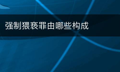强制猥亵罪由哪些构成