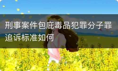 刑事案件包庇毒品犯罪分子罪追诉标准如何