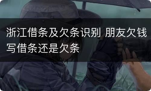浙江借条及欠条识别 朋友欠钱写借条还是欠条