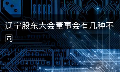 辽宁股东大会董事会有几种不同