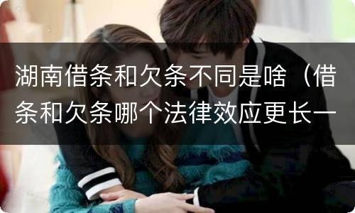 湖南借条和欠条不同是啥（借条和欠条哪个法律效应更长一点）