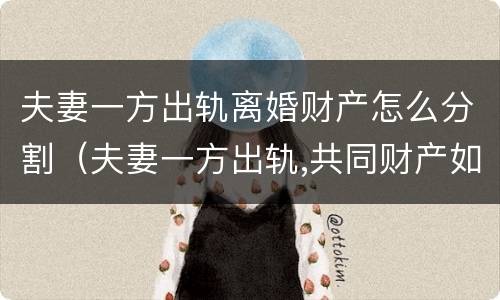 夫妻一方出轨离婚财产怎么分割（夫妻一方出轨,共同财产如何分配?）