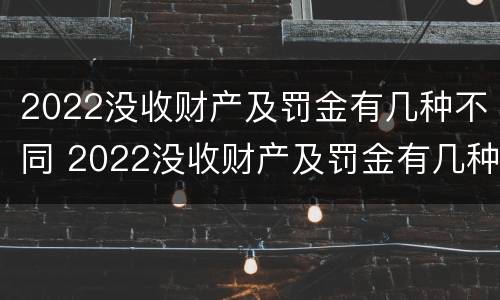 2022没收财产及罚金有几种不同 2022没收财产及罚金有几种不同处罚