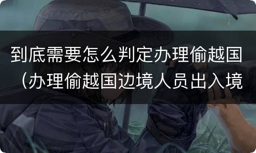 到底需要怎么判定办理偷越国（办理偷越国边境人员出入境证件罪）