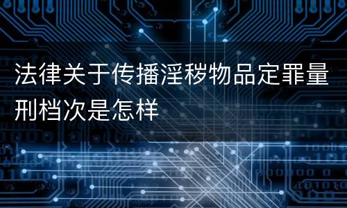 法律关于传播淫秽物品定罪量刑档次是怎样