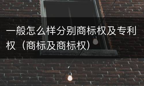 一般怎么样分别商标权及专利权（商标及商标权）