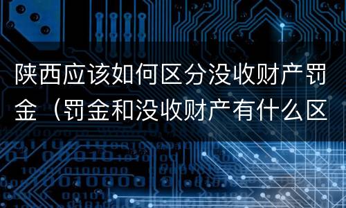 陕西应该如何区分没收财产罚金（罚金和没收财产有什么区别）