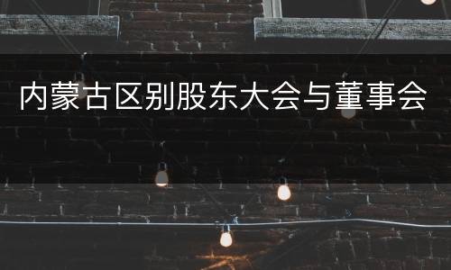 内蒙古区别股东大会与董事会