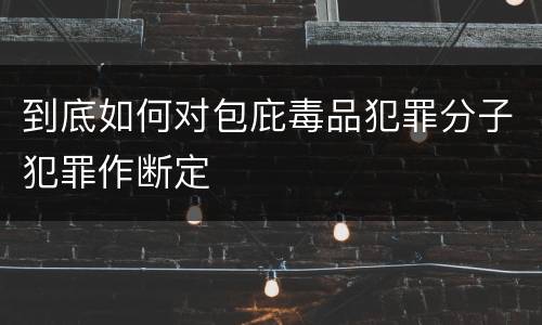 到底如何对包庇毒品犯罪分子犯罪作断定
