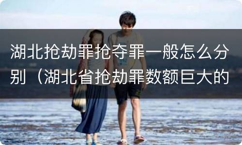 湖北抢劫罪抢夺罪一般怎么分别（湖北省抢劫罪数额巨大的标准）