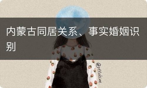 内蒙古同居关系、事实婚姻识别