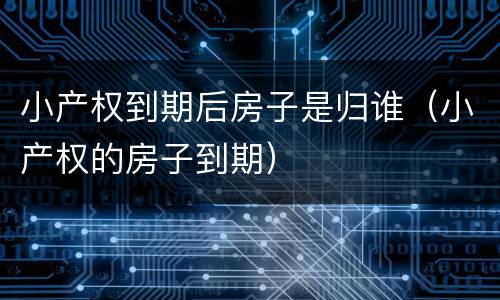 小产权到期后房子是归谁（小产权的房子到期）