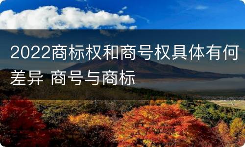 2022商标权和商号权具体有何差异 商号与商标