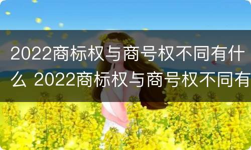 2022商标权与商号权不同有什么 2022商标权与商号权不同有什么区别