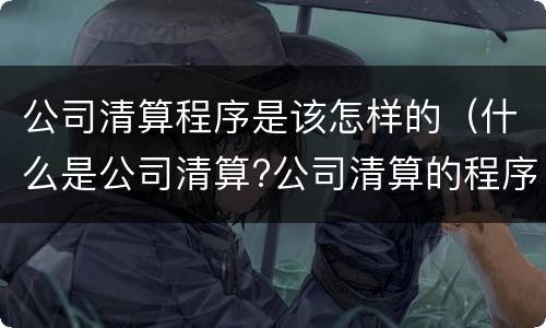 公司清算程序是该怎样的（什么是公司清算?公司清算的程序）