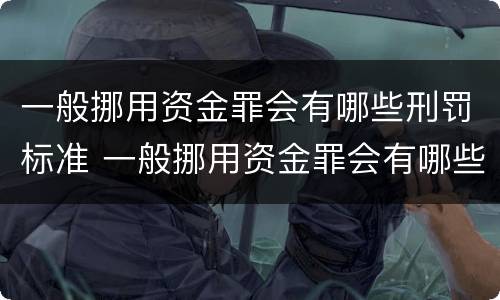 一般挪用资金罪会有哪些刑罚标准 一般挪用资金罪会有哪些刑罚标准规定