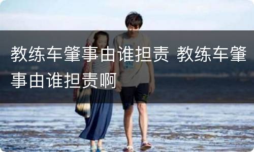 教练车肇事由谁担责 教练车肇事由谁担责啊