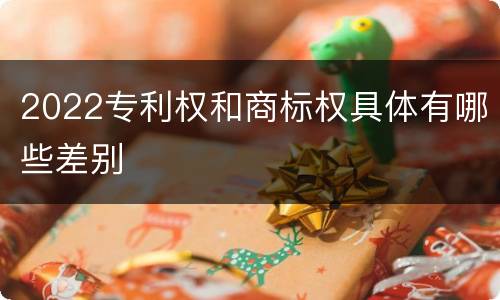 2022专利权和商标权具体有哪些差别
