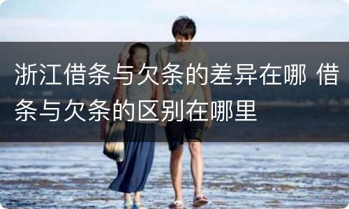 浙江借条与欠条的差异在哪 借条与欠条的区别在哪里