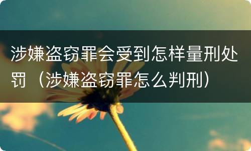 涉嫌盗窃罪会受到怎样量刑处罚（涉嫌盗窃罪怎么判刑）