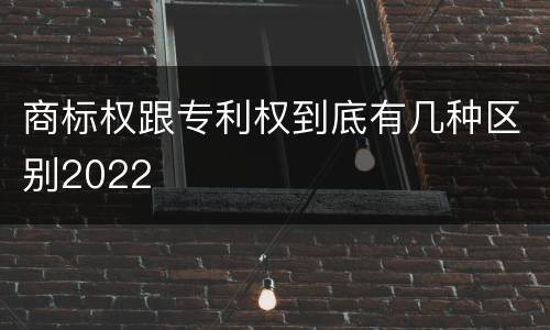 商标权跟专利权到底有几种区别2022