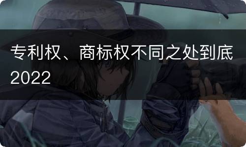 专利权、商标权不同之处到底2022