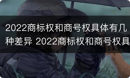 2022商标权和商号权具体有几种差异 2022商标权和商号权具体有几种差异呢