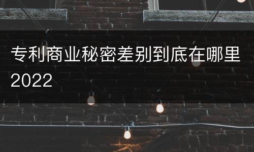 专利商业秘密差别到底在哪里2022