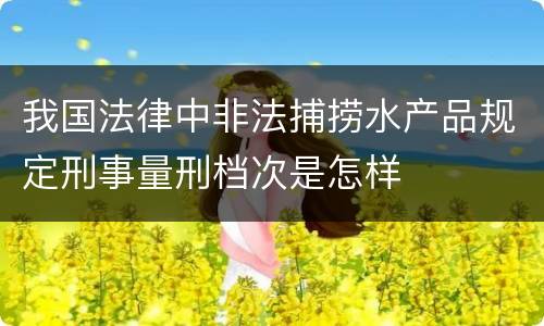 我国法律中非法捕捞水产品规定刑事量刑档次是怎样
