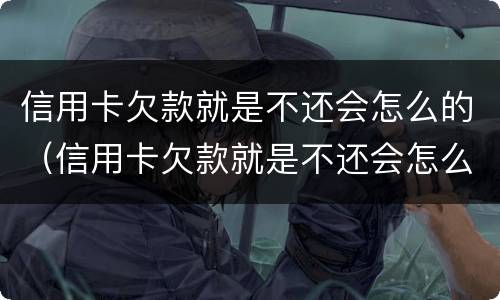 信用卡欠款就是不还会怎么的（信用卡欠款就是不还会怎么的办）
