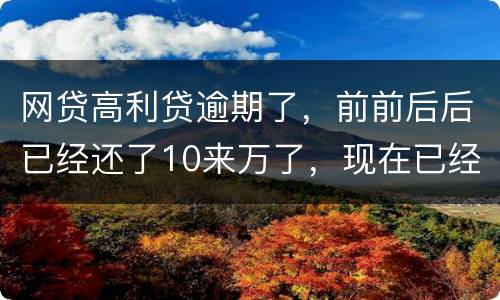 网贷高利贷逾期了，前前后后已经还了10来万了，现在已经还不起了，我该怎么办