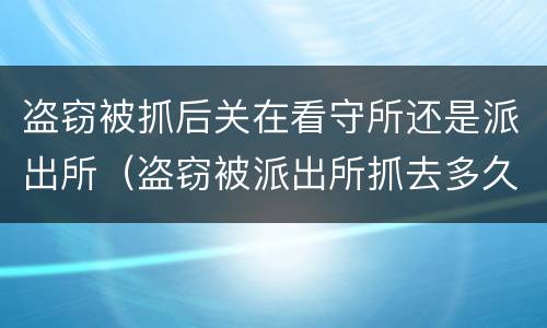 盗窃被抓后关在看守所还是派出所（盗窃被派出所抓去多久移交看守所）