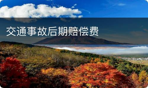 交通事故后期赔偿费