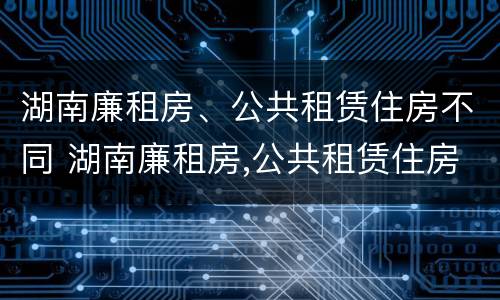 湖南廉租房、公共租赁住房不同 湖南廉租房,公共租赁住房不同的原因