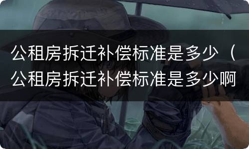 公租房拆迁补偿标准是多少（公租房拆迁补偿标准是多少啊）