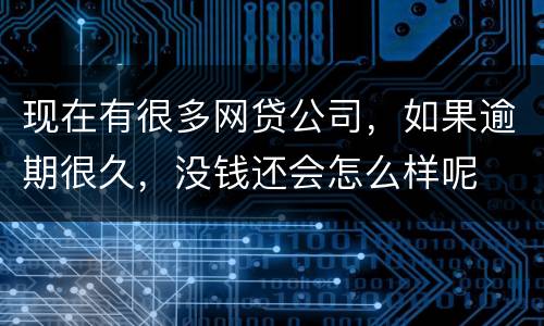 现在有很多网贷公司，如果逾期很久，没钱还会怎么样呢