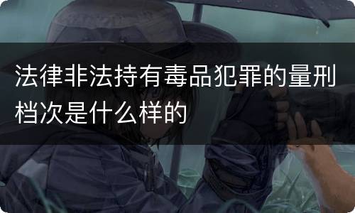 法律非法持有毒品犯罪的量刑档次是什么样的
